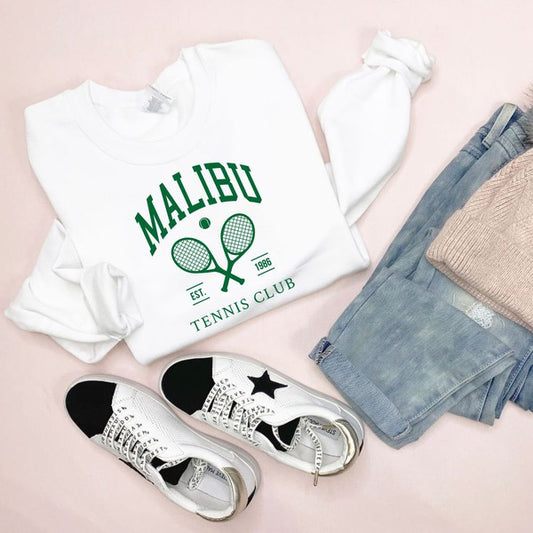 Malibu Tennis Club Cozy Crewneck Sweatshirt